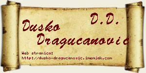 Duško Dragucanović vizit kartica